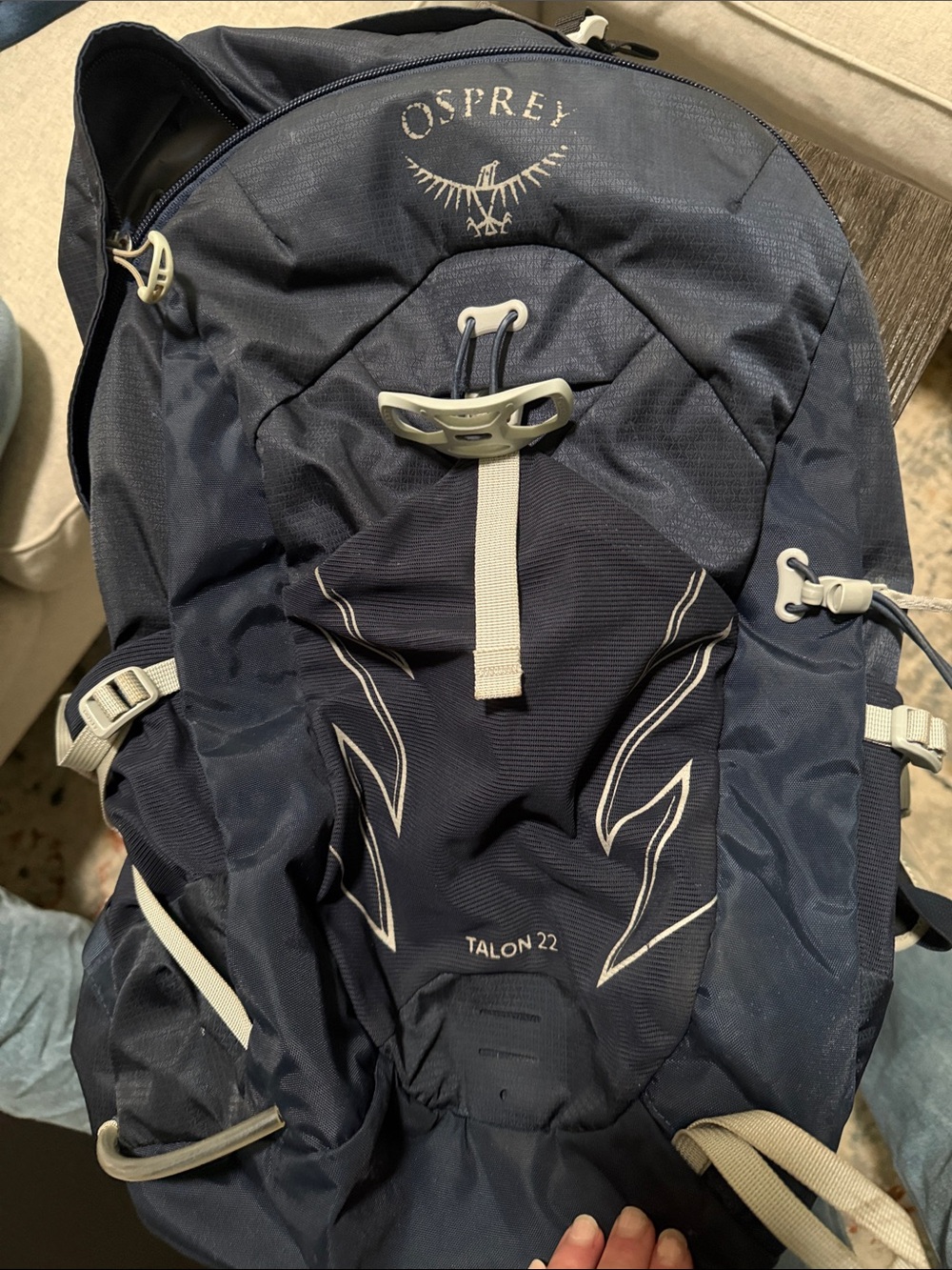 OSPREY Navy Blue and Light Gray Talon 22 Daypack